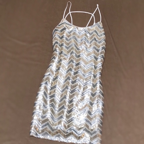 F21 • Gold & Silver Sequin Dress - Picture 2 of 4